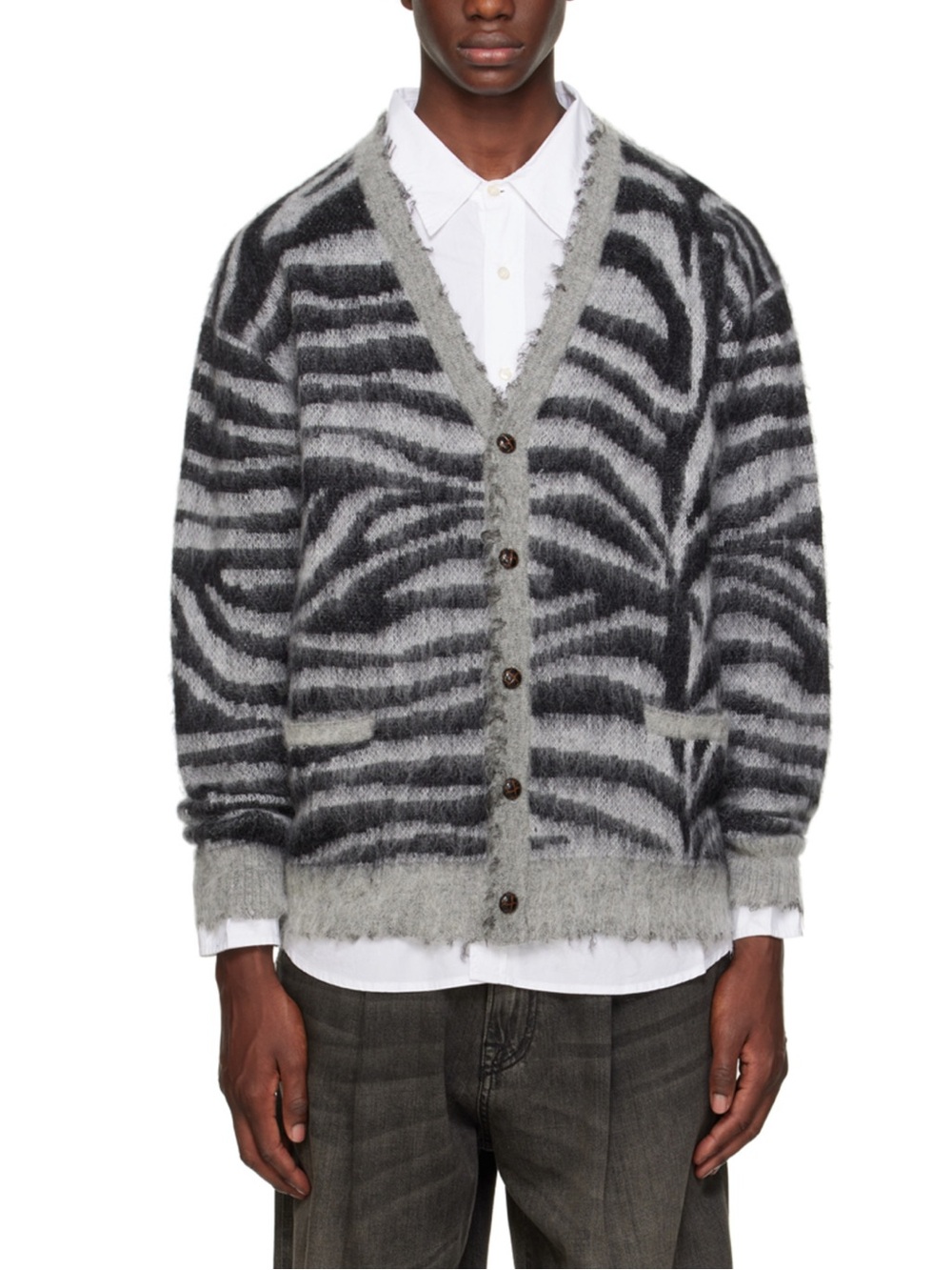 R13 Grey Boyfriend Cardigan
